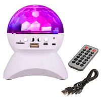 コントローラー付きBluetoothスピーカーステージライトRGB LED Crystal Magic Ball Effect Light DJ Club Disco Party Lighting with USB TF FM RAD3055