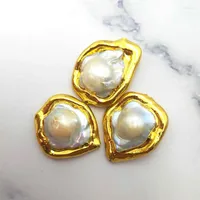 Подвесные ожерелья 5pcs нерегулярная форма золотой натуральный жемчуг.