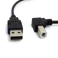 USB 2 0 Um homem para B masculino para baixo 90 graus de impressora angular HDD Cabo 1 5m 5ft302U