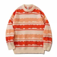 men's Sweaters Harajuku Jumper Striped Ugly Sweater Pullover Men Oversized Hip Hop Punk Knitwear Grandpa Warm Long Sleeves High-quality h0lQ#