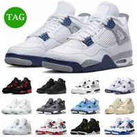 2023 Top high quality Jumpman 4 Basketball Shoes Men Women 4s Black Cat Military Black Red Thunder Sail University Blue White Oreo Mens Trainers Sport Sneakers