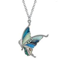 Colares de pingentes de esmalte de esmalte Crystal Swallowtail Butterfly Gifts Gifts Jóias de moda para mulheres meninas adolescentes Favores da festa