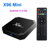 X96 MINI ANDROID 11.0 TV BOX AMLOGIC S905W2 QUAD CORE 2GB 16GB 1GB 8GB SUPPOT 4K 2.4G 5.8GデュアルWiFiセットトップボックス