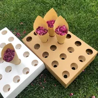 Party Decoration Confetti Cone Holder FEESTIGO Natural Petals Cones For Wedding Poppers Stand Box Tray