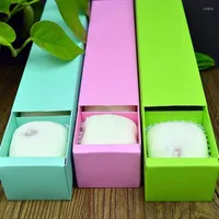Gift Wrap 100pcs Solid Color 4 Grid Macaron Box Bakery For Biscuits Cookie Mooncake Packaging Paper Boxes Wen4434