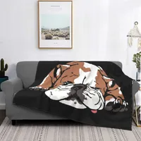 Blankets ENGLISH BULLDOG Awesome Funny Bulldog Dog Coral Fleece Winter Lightweight Thin Throw Blanket for Home Office Rug Piece 221026