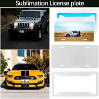 Sublimation Sendox Plate Blanks Rahmen Rahmen Automobilmetall Aluminiumhalterung Sublimate Car Tags B1027