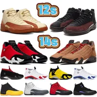 Новые 12 12S 14 14S Jumpman Basketball Shoes Retro Stealth Golf A Ma Maniere Black University Blue Utility Game Gam