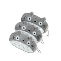 15 PCs lote desenho animado Totoro Plelight Zipper Lápis Bolsa Cosmética Bolsa de Escrita de Supplies de Escola de Escola de Escola de Office254g