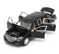 124 Modello di giocattolo per Mercedes Maybach S600 Limousina Diecast Metal Model Auto giocattolo per bambini Regalo per i regali Raccolta T2006323133