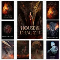 House of the Dragon Movie Paintings Sezon 1 plakat 2022 Nowy serial telewizyjny Canvas Print Wall Art Decor Domowe dekoracje na płótnie Paint Prezent bezszrzeczy