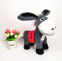 Electric Dance Sing Shake Head Cute Little Donkey Plush Toy Cartoon Stuffed Animals Funny Ornament Xmas Kid Birthday Presents 4425174