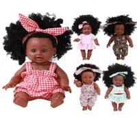 American Reborn Black Handmade Silicone Vinyl Soft Lifelike Recién nacido Baby Doll Girl Girl Christmas Regalo C09246504750