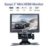 LED Display Eyoyo S501H 5 5" IPS display 4 3 LCD mini screen 1024X768 support VGA BNC AV USB with remote control for pc CCTV security 221026