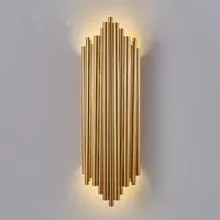Lâmpada de parede de new Art Deco Wall Modern Wall Light H50cm Gold Home Iluminação Luxúria El Luzes 90-260v2557