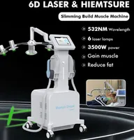 2022 Lipolaser 2 dans 1 Emslim 6dlaser Slimming Machine Fat Fat Muscle Muscle 6d Laser Green rouge Green EMS Stimulateur musculaire Stimulateur