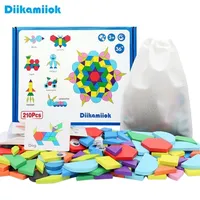 Diikamiiok Wooden 3D Puzzles Geometric Shape Tangram Jigsaw Puzzle Kids Wood Toy Baby Montessoli Educational Toys for Children 221027