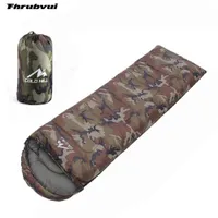 Sleeping Bags High quality Cotton Camping sleeping bag envelope style army or Military or camouflage sleeping bags T221022