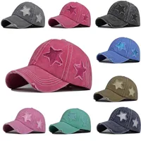 Ball Caps Baseball Cap Snapback Hat Star Pattern Horsetail Hip Hop Fitted Hats For Men Women Grinding Multicolor