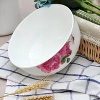 Bols fine os de chinois salade bol bol chinois céramique pour soupe en porcelaine nouilles