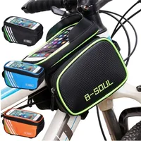 أكياس Panniers BSOUL دراجة الأمامية الشاشة اللمسات المضادة للماء أكياس سرج الجبل لدورة الدراجات للملحقات 221026