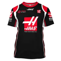 T-shirt maschile F1 F1 HAAS RUNG THE THIRT T-shirt 3D Stampato Car Street Wear Sport