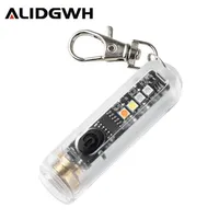 Alidgwh Torch Mini Lanterna Mini Fun￧￣o Multifuncional 400lm Luz de Chaves Luz UV UV RGB Color tipo C Carregamento r￡pido para transporte di￡rio239r