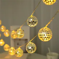Strings 3M 20 Disco Ball Fairy Light Christmas Tree Decoration String Lights Battery Powered Mirror Stage Reflection Garland Lamp