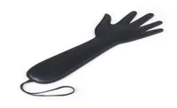BDSM Ręka Kształt ręczny Whip Slapping Paddle skórzany płomień do zabawy seksualnej Nowy projekt klapsy seksu bdsm kara niewolnika eq6867637
