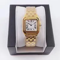 레이디 AAA 직사각형 석영 시계 스테인리스 스틸 슬라이딩 버클 여성 골드 시계 사파이어 빛나는 다이빙 시계 Montre De Luxe Designer Wristwatches Dhgates