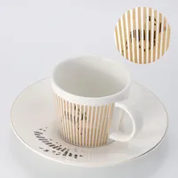 Fincan tabakları 90ml nordic kahve fincanı set espresso mate komik yemekler set beyaz seramik mini kupa juego de taras kafe içecek eşyası
