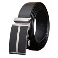 Belts Business strap mens belt luxury 2020 new hot high quality fiber leather big size 160 cm 150 140 170 180 automatic buckle formal G221027