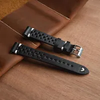 OnTheLevel Leather Watch Strap 18mm 19mm 20mm2mm 22mm Watch Band Bracelet Watchbands Mens Wristwatches Band Y200918301f