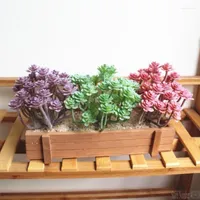 装飾的な花かわいいミニサボテンボンサイランドスケープテーブル装飾多肉植物のための人工肉体植物植物