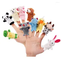 Party Favor 10Pcs lot Birthday Cartoon Plush Toys Boy Girl Finger Puppet Animal Child Born Cute Dolls Telling Stories To The Baby