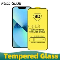 9D Screen Protector Protection Glass 9H full Tempered Glass For iPhone 13 mini 11 12 14 Pro X XR XS Max SE2 8 7 6 14Plus Samsung Galaxy S22 Plus S21 S20 FE A10 A21S A51 A32 A52