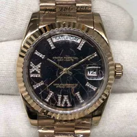 Luxury Mens Mechanical Watch Automatic Double Calendar Three Row Rz2124 Geneva es for Men Wristwatches