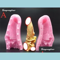 Baking Moulds 3D Creative Beauty Holding Penis Sile Mold Diy Making Soap Candle Kitchen Baking Sugar Chocolate Cake Decoration Tool Dhz5H