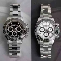 c / n / tw cronometraggio maschile orologio impermeabile 4130 movimenti bianco orologio meccanico automatico completo 7750 dimensione orologio multifunzione 40mm