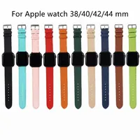 Designer Watchbands -band voor Apple Watch Band 42 mm 38 mm 40 mm 44 mm Iwatch 5 4 3 2 Banden Fashion Leather Smart Straps Watchband Whole256P