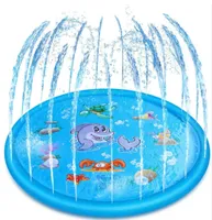 68 polegadas Sprinkle Splash Dog Wading Pool Backyard Fountain Play Mat Summer Outdoor Water Toys para bebês e PET Y2007284137121
