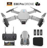 E88 Geniş Alanlı Pro Drone HD 4K 1080p Çift Kamera Yüksekliği WiFi RC Katlanabilir Quadcopter Dron Hediye Toy7291259