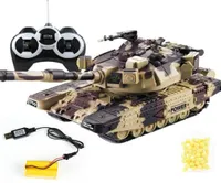 132 Военная война RC Battle Tank с 3 батареями пульт дистанционного управления с модельми стрельбы модели электронные мальчики подарки на день рождения 201006862