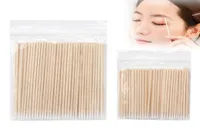 100 pcs Disposable Ultrasmall Cotton Swab Lint Micro Brushes Glue Removing tool Wood Cotton brush women Make Up Tools8457260