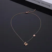CHOKER COREAN Super Fairy Girl Fantasy Glass Crystal Crystal Butterfly Necklace Chain Clavicle Chain Wholesale all'ingrosso