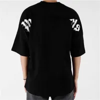22S Erkek Tişörtleri T Shirt Palms Palmangel City Tasarımcı Limited Inkjet Grafiti Mektup Baskı Erkek Kadın Yelkenli Kısa Kollu Gündelik YH6