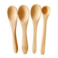 Mini Ice Cream Spoon Natural Bamboo Dessert Scoop Western Wedding Party Tableware Kitchen Coffee Accessories Tools 0 55wj D3