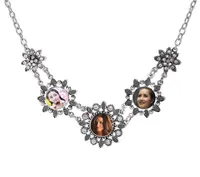 Pingentes de colares pendentes para sublimação FLOR FLOR FLORESS Women Button Jewelry Transfer Diy Consumle Atadadales