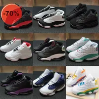 Hot sell Toddler Jumpman 13s 4s Flint baby small kids basketball shoes 13 4 bred black cats Infant Sports sneaker boy and girl children