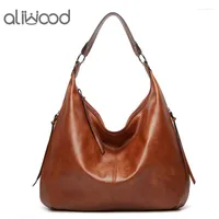 Abendtaschen Aliwood Brand Casual Luxus Frauen Handtaschen gro￟e Kapazit￤t Einfacher Leder Schulter hochwertiger Einkaufsreisen Einkaufsbetrieb